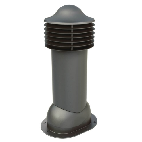 Труба вентиляционная Viotto, d-110мм h-550мм, утепленная, для готовой мягкой и фальцевой кровли, RAL 7024